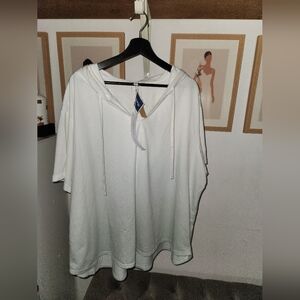 White hooded shirt